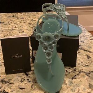 Women’s brand new COACH jelly sandals.
